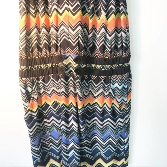 BCBGMaxAzria | Zig Zag Colorful Keyhole Minidress - Picture 3 of 7